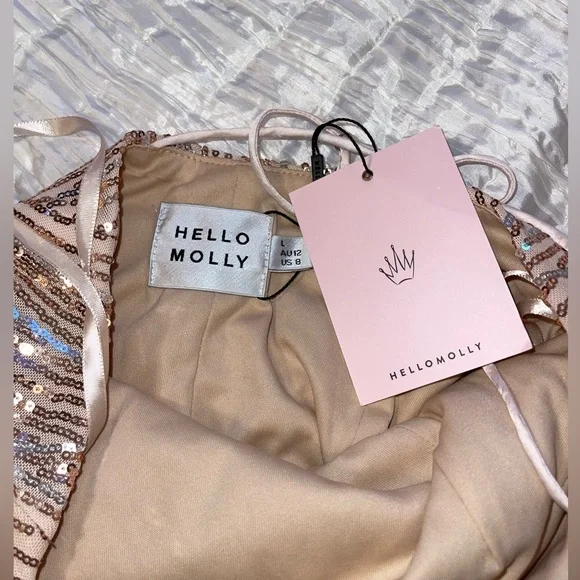 NWT ๐HOST PICK๐ Hello Molly sequin Dress sz L๐ฅณ๐ - Picture 16 of 16